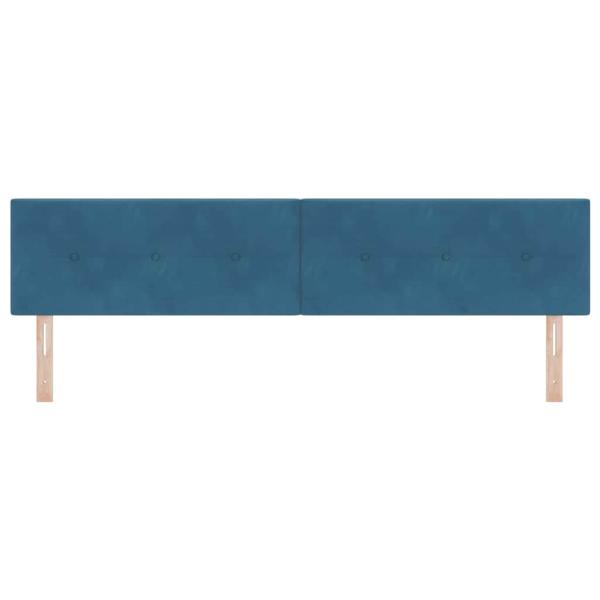 LED Kopfteil mit LED-Lichtleisten Blau 200 cm Polyester