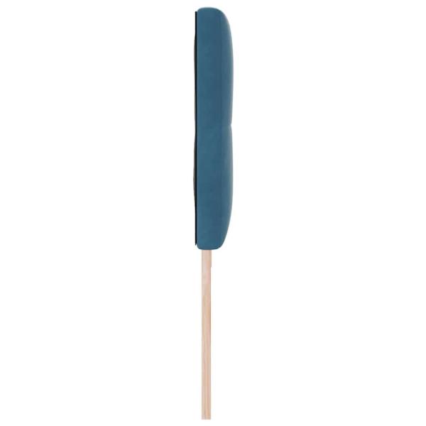 LED Kopfteil mit LED-Lichtleisten Blau 200 cm Samt