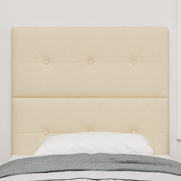 LED Kopfteil mit LED-Lichtleisten Creme 90 cm Stoff