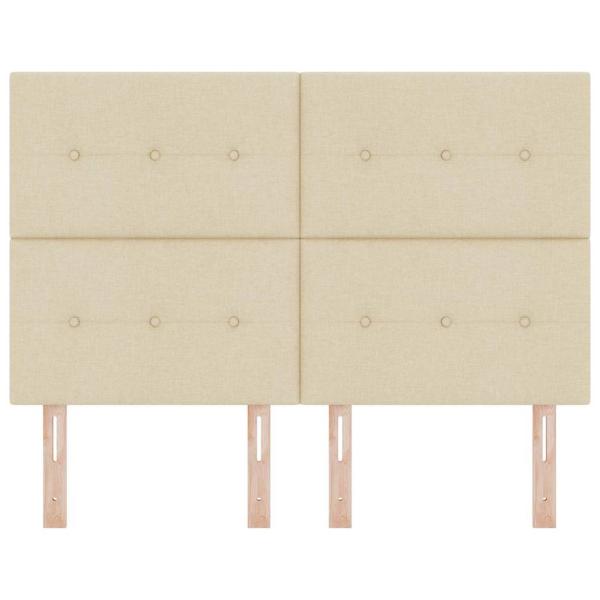 LED Kopfteil mit LED-Lichtleisten Creme 144 cm Polyester