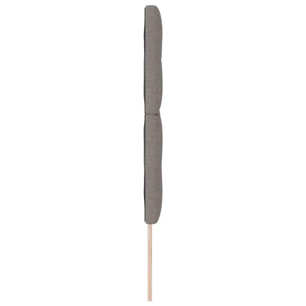 LED Kopfteil mit LED-Lichtleisten Taupe 160 cm Polyester