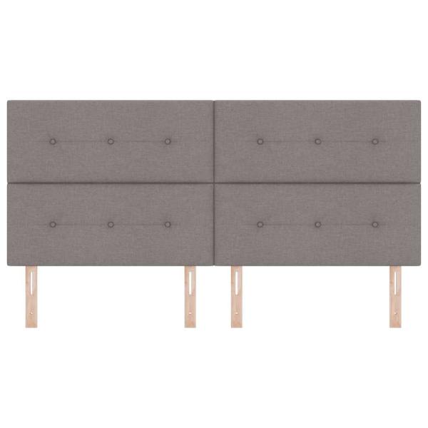 LED Kopfteil mit LED-Lichtleisten Taupe 200 cm Polyester