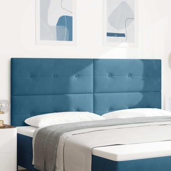 ARDEBO.de - LED Kopfteil mit LED-Lichtleisten Blau 200 cm Polyester