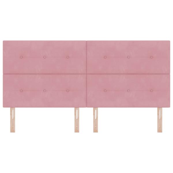 LED Kopfteil mit LED-Lichtleisten Rosa 200 cm Polyester