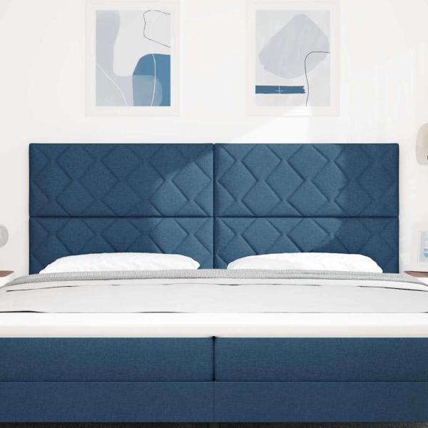 Kopfteil Blau 200 cm Stoff