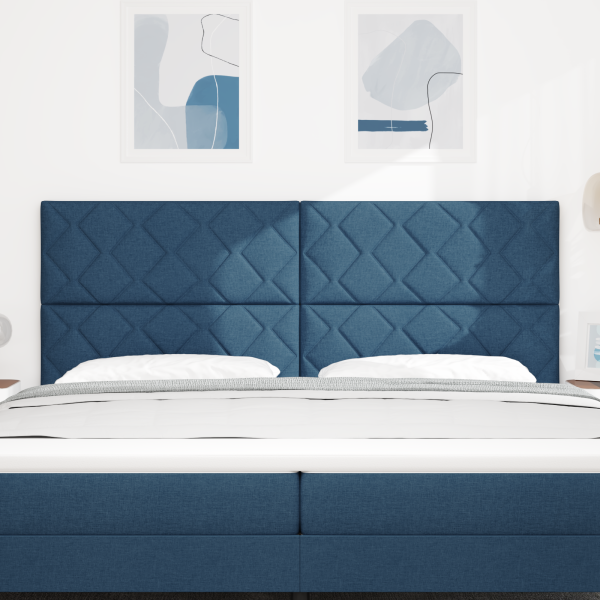 Kopfteil Blau 200 cm Stoff