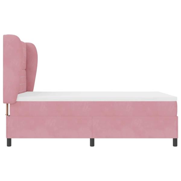Boxspringbett mit Matratze Rosa 190 x 140 cm Polyester