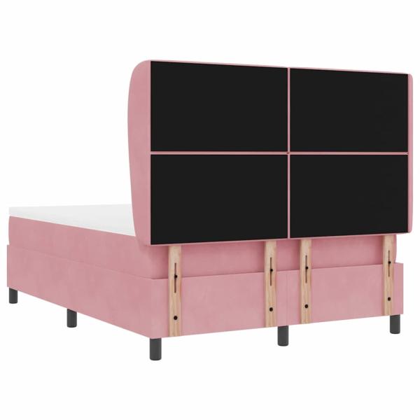 Boxspringbett mit Matratze Rosa 190 x 140 cm Polyester