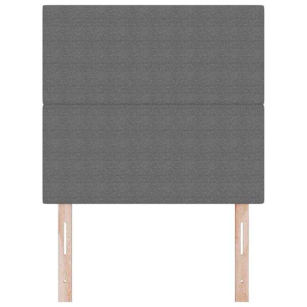 LED Kopfteil mit LED-Lichtleisten Hellgrau 90 cm Polyester