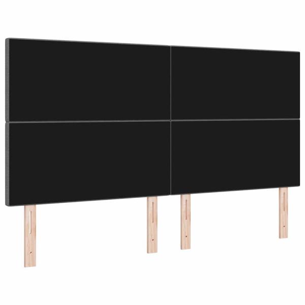 LED Kopfteil mit LED-Lichtleisten Hellgrau 180 cm Polyester