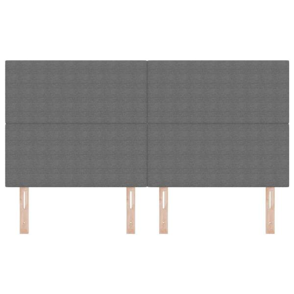 LED Kopfteil mit LED-Lichtleisten Hellgrau 180 cm Polyester