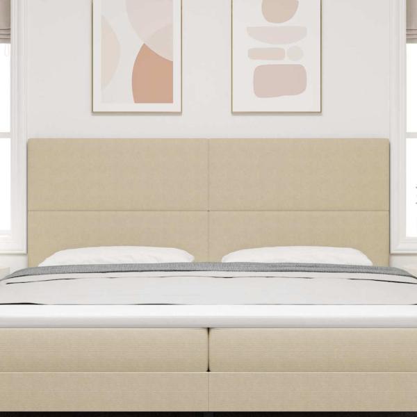 LED Kopfteil mit LED-Lichtleisten Grau-Grün 200 cm Polyester