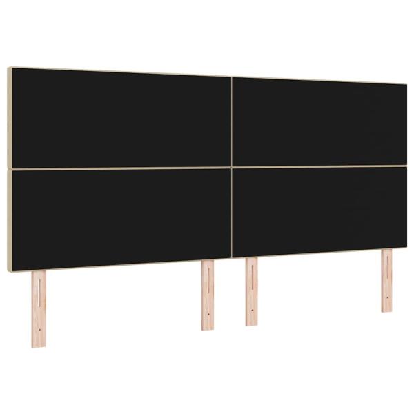 LED Kopfteil mit LED-Lichtleisten Grau-Grün 200 cm Polyester