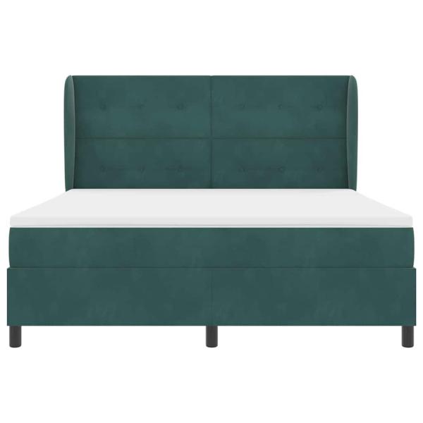 Boxspringbett mit Matratze Dunkelgrün 200 x 180 cm Polyester