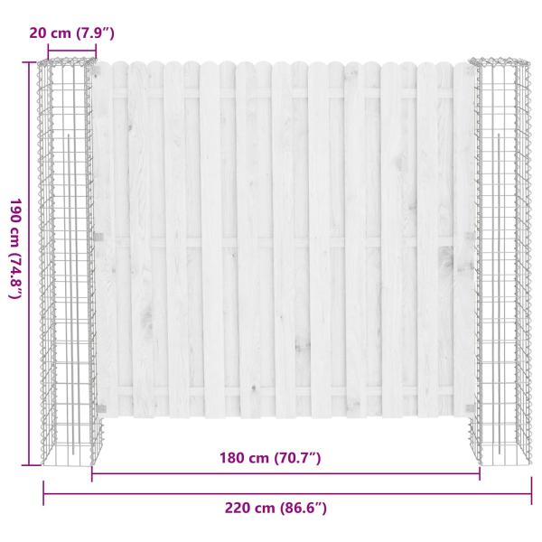 Zaunpfosten 2 Stk. 20 x 20 x 190 cm Metall Silber