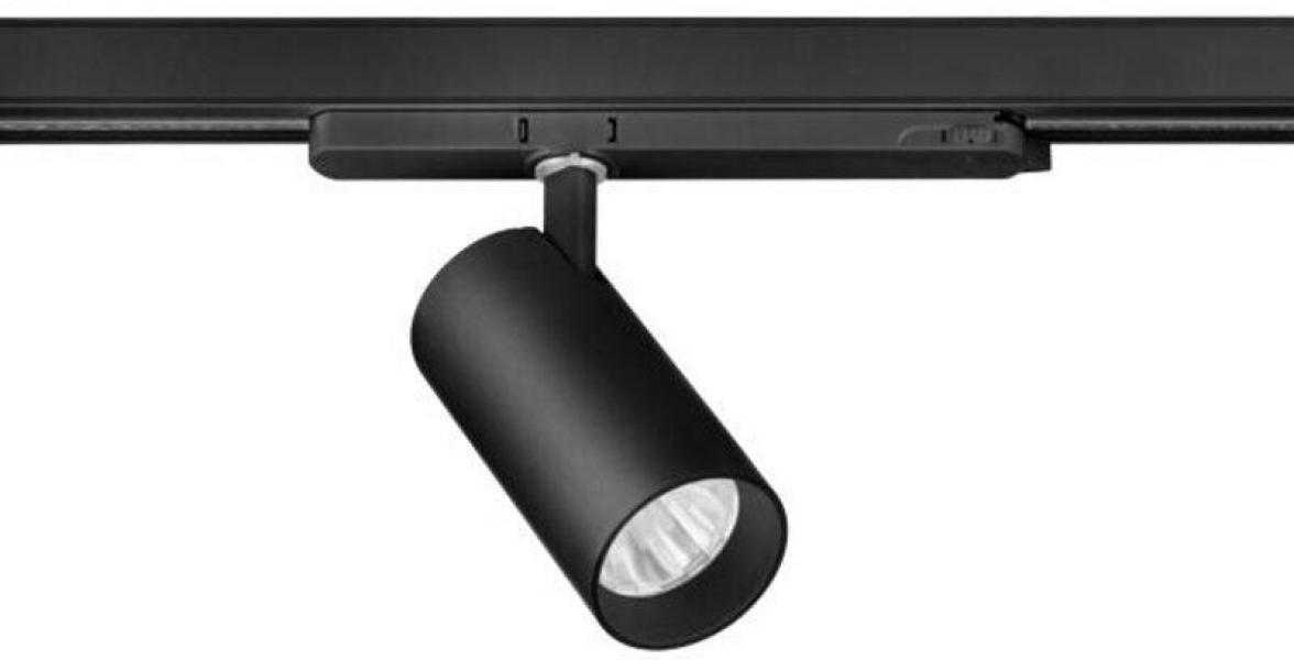 ARDEBO.de Brumberg TRAXX MINI LED-Schienenstrahler 230VAC, 50Hz, 14,5W, 1756lm, 60°, 3000K, CRI > 90, rund, dreh- und schwenkbar, DALI dimmbar, schwarz struktur (88706183DA)