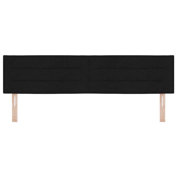 LED Kopfteil mit LED-Lichtleisten Schwarz 180 cm Polyester
