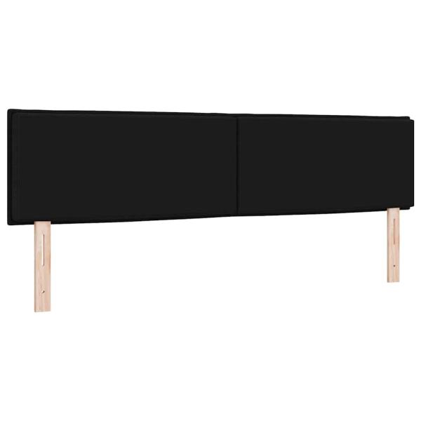 LED Kopfteil mit LED-Lichtleisten Schwarz 180 cm Polyester