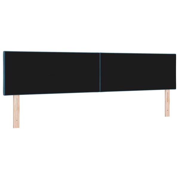 LED Kopfteil Dunkelblau 200 cm Kunstleder