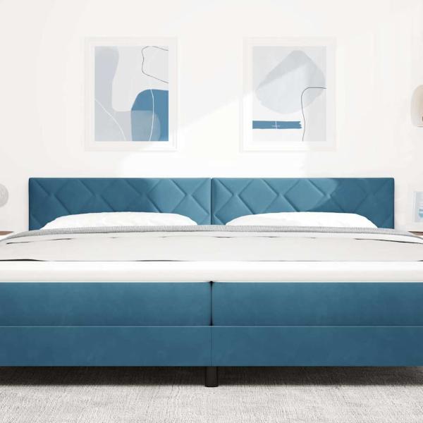 LED Kopfteil Dunkelblau 200 cm Samt