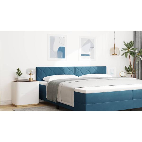 LED Kopfteil Dunkelblau 200 cm Samt