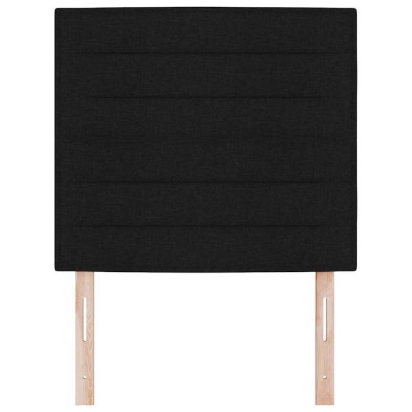 LED Kopfteil mit LED-Lichtleisten Schwarz 90 cm Polyester
