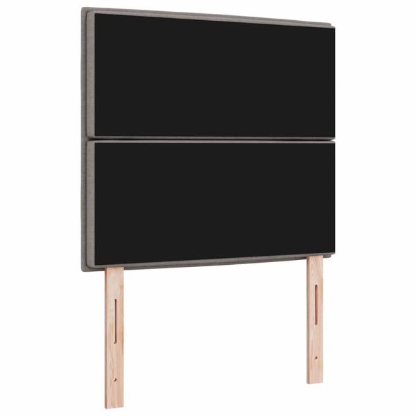LED Kopfteil mit LED-Lichtleisten Taupe 90 cm Polyester