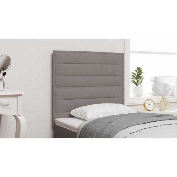 LED Kopfteil mit LED-Lichtleisten Taupe 90 cm Polyester