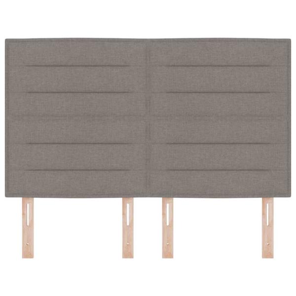 LED Kopfteil mit LED-Lichtleisten Taupe 144 cm Polyester