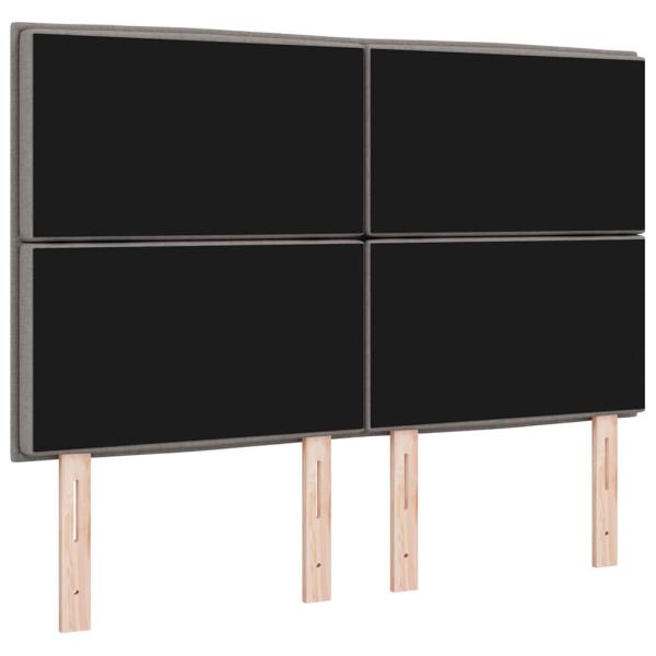 LED Kopfteil mit LED-Lichtleisten Taupe 144 cm Polyester