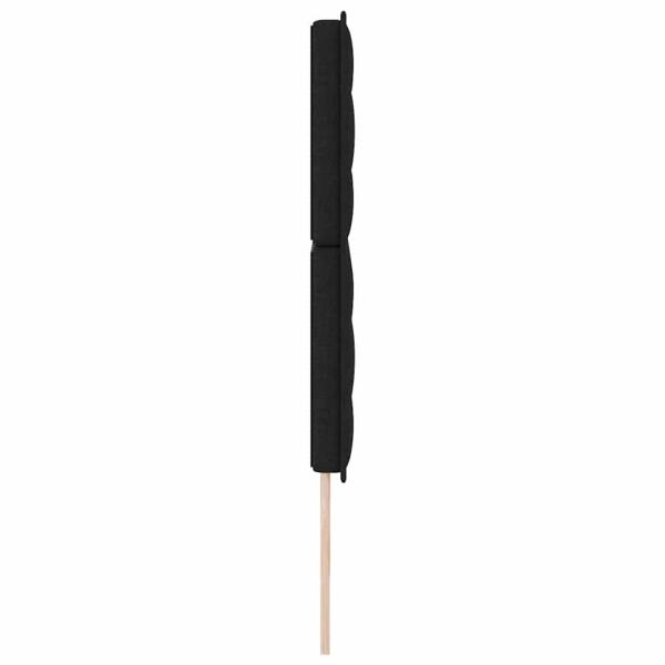 LED Kopfteil mit LED-Lichtleisten Schwarz 180 cm Polyester