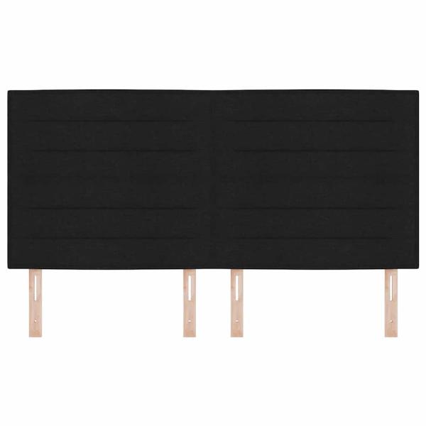 LED Kopfteil mit LED-Lichtleisten Schwarz 180 cm Polyester