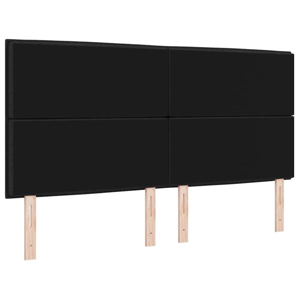 LED Kopfteil mit LED-Lichtleisten Schwarz 180 cm Polyester