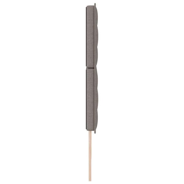 LED Kopfteil mit LED-Lichtleisten Taupe 180 cm Polyester