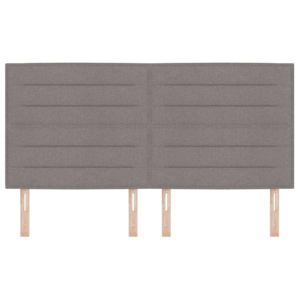 LED Kopfteil mit LED-Lichtleisten Taupe 180 cm Polyester