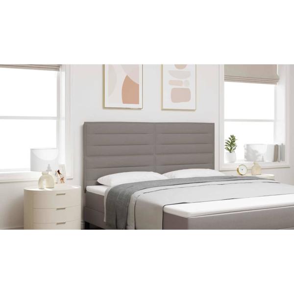 LED Kopfteil mit LED-Lichtleisten Taupe 180 cm Polyester