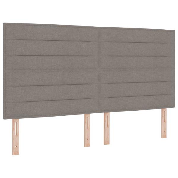 LED Kopfteil mit LED-Lichtleisten Taupe 180 cm Polyester