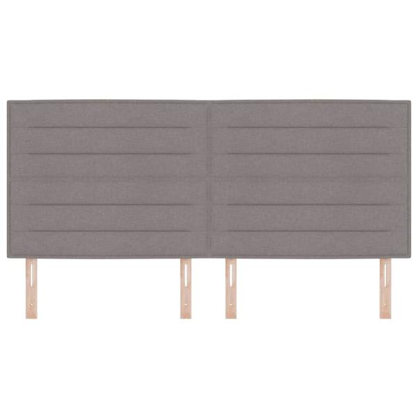 LED Kopfteil mit LED-Lichtleisten Taupe 200 cm Polyester