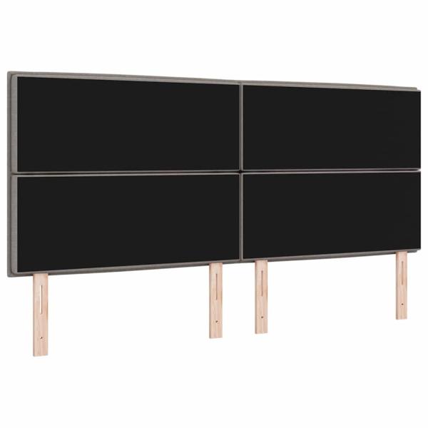 LED Kopfteil mit LED-Lichtleisten Taupe 200 cm Polyester
