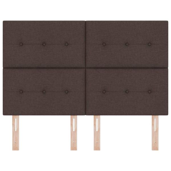 LED Kopfteil mit LED-Lichtleisten Dunkelbraun 144 cm Polyester