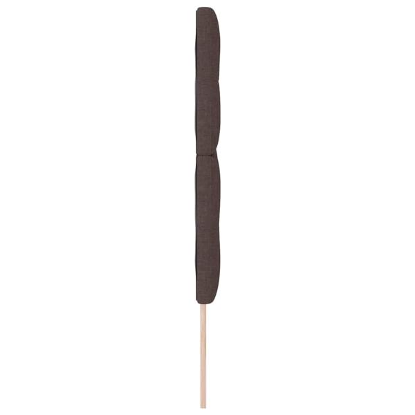LED Kopfteil mit LED-Lichtleisten Dunkelbraun 144 cm Polyester