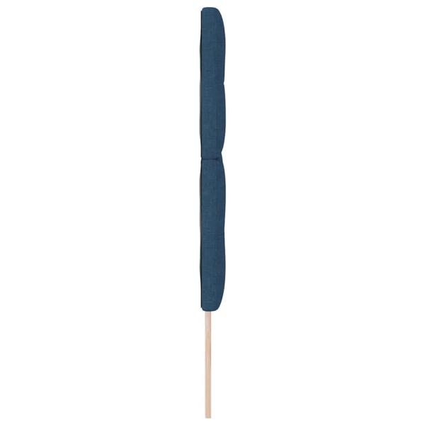 LED Kopfteil mit LED-Lichtleisten Blau 160 cm Polyester