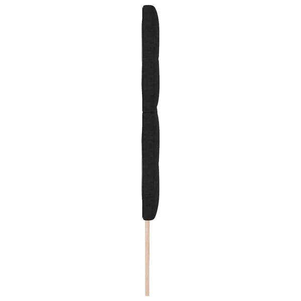LED Kopfteil mit LED-Lichtleisten Schwarz 180 cm Polyester