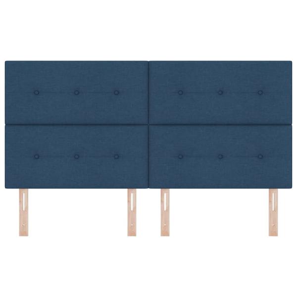 LED Kopfteil mit LED-Lichtleisten Blau 180 cm Polyester