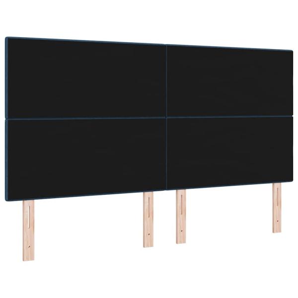 LED Kopfteil mit LED-Lichtleisten Blau 180 cm Polyester