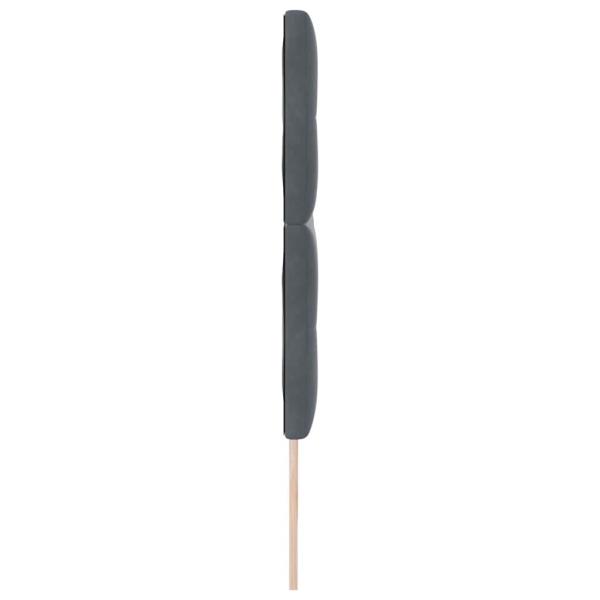 LED Kopfteil mit LED-Lichtleisten Grau 180 cm Polyester