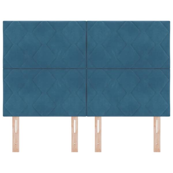 LED Kopfteil Dunkelblau 160 cm Kunstleder