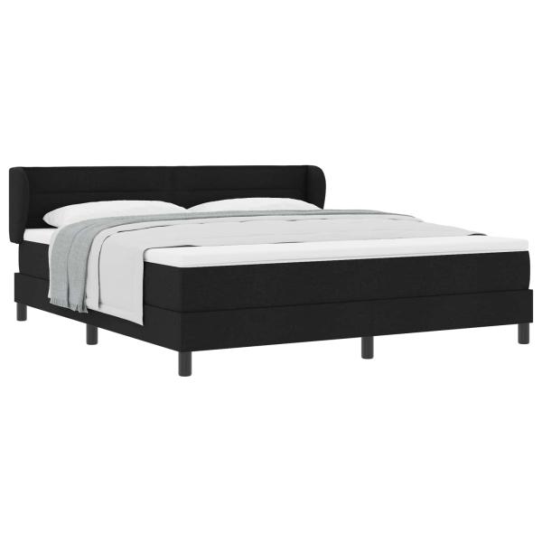 Boxspringbett mit Matratze Schwarz 180 x 200 cm Stoff