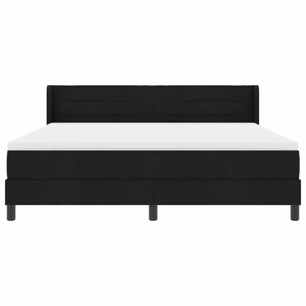 Boxspringbett mit Matratze Schwarz 200 x 180 cm Polyester