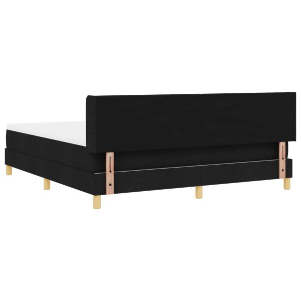 Boxspringbett mit Matratze Schwarz 200 x 180 cm Polyester